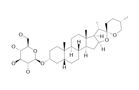 SMILAGENIN-3-O-ALPHA-D-GLUCOPYRANOSID=(25R)-5-BETA-SPIROSTAN-3-O-ALPHA-D-GLUCOPYRANOSID