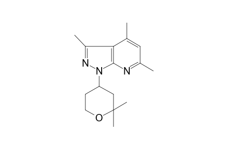 1-(2,2-Dimethyltetrahydro-2H-pyran-4-yl)-3,4,6-trimethyl-1H-pyrazolo[3,4-b]pyridine