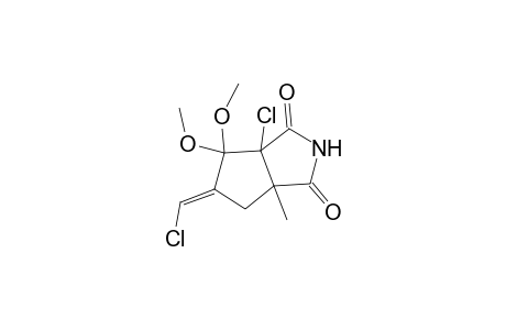 (5E)-3a-chloranyl-5-(chloranylmethylidene)-4,4-dimethoxy-6a-methyl-6H-cyclopenta[c]pyrrole-1,3-dione