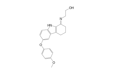 2-{[(1E)-6-(4-methoxyphenoxy)-2,3,4,9-tetrahydro-1H-carbazol-1-ylidene]amino}ethanol