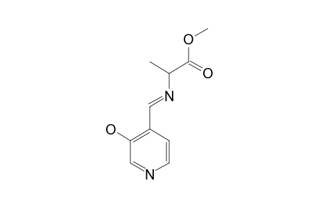 (E)-METHYL-2-[(3-HYDROXYPYRIDIN-4-YL)-METHYLENAMINO]-PROPANOATE