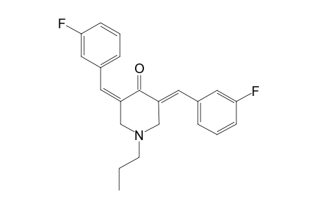 (3Z,5E)-3,5-Bis(3-fluorobenzylidene)-1-propyl-4-piperidinone