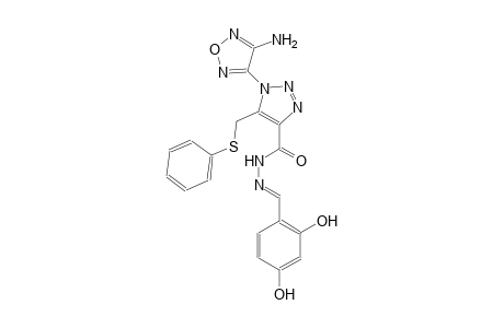 1-(4-amino-1,2,5-oxadiazol-3-yl)-N'-[(E)-(2,4-dihydroxyphenyl)methylidene]-5-[(phenylsulfanyl)methyl]-1H-1,2,3-triazole-4-carbohydrazide