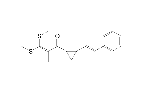 1-[2-[Bis(methylthio)methylene]propanoyl]-2-styrylcyclopropane