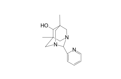 1,3-Diazatricyclo[3.3.1.1(3,7)]decan-6-ol, 5,7-dimethyl-2-(2-pyridinyl)-
