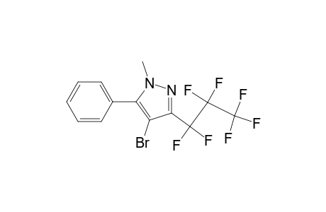 1H-Pyrazole,4-bromo-3-(heptafluoropropyl)-1-methyl-5-phenyl-