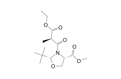 (2R,4S,2'S)-2-TERT.-BUTYL-4-METHOXYCARBONYL-3-(2-ETHOXYCARBONYL)-PROPANOYL-1,3-OXAZOLIDINE