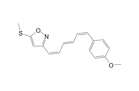 5-Methylthio-3-[6'-(4"-methoxyphenyl)-1',3',5'-hexatrienyl]isoxazole