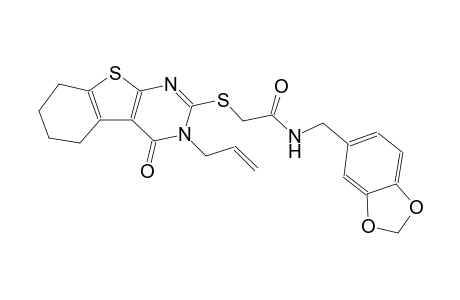 acetamide, N-(1,3-benzodioxol-5-ylmethyl)-2-[[3,4,5,6,7,8-hexahydro-4-oxo-3-(2-propenyl)benzo[4,5]thieno[2,3-d]pyrimidin-2-yl]thio]-