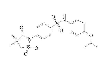 benzenesulfonamide, 4-(4,4-dimethyl-1,1-dioxido-3-oxo-2-isothiazolidinyl)-N-[4-(1-methylethoxy)phenyl]-
