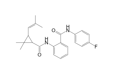 2-[[2,2-dimethyl-3-(2-methylprop-1-enyl)cyclopropanecarbonyl]amino]-N-(4-fluorophenyl)benzamide