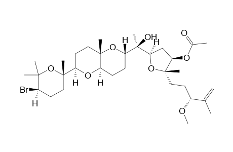 6-[2',6',6'-Trimethyl-5'-bromotetrahydropyran-2'-yl]-2-[1"-(4"'-acetoxy-5"'-3-methoxy-4-methyl-4-penten-1-yl-5'''-methyltetrahydrofuran-2"'-yl)-1"-hydroxyethyl]-1,5-dioxa-9-methyl-(perhydro)-n