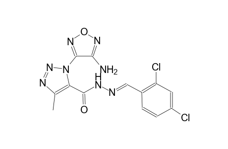 1-(4-amino-1,2,5-oxadiazol-3-yl)-N'-[(E)-(2,4-dichlorophenyl)methylidene]-4-methyl-1H-1,2,3-triazole-5-carbohydrazide