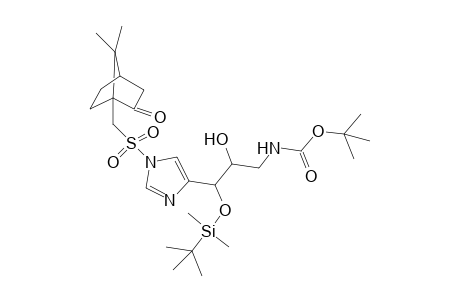 erythro-4-[N-tert-(Butoxycarbonyl)amino-2-hydroxy-1-(tert-butyldimethysilyloxy)propyl]imidazole-1-camphosulfonamide