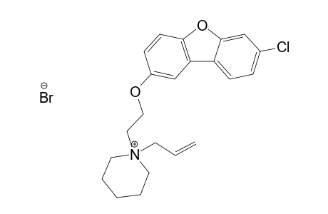 Piperidinium, 1-[2-[(7-chloro-2-dibenzofuranyl)oxy]ethyl]-1-(2-propenyl)-, bromide
