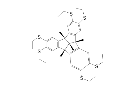 2,3,6,7,10,11-Hexakis(ethylsulfanyl)-4b,8b,12b,12d-tetramethyl-4b,8b,12b,12d-tetrahydrodibenzo[2,3:4,5]pentaleno[1,6-ab]indene