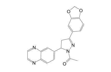 quinoxaline, 6-[1-acetyl-3-(1,3-benzodioxol-5-yl)-4,5-dihydro-1H-pyrazol-5-yl]-