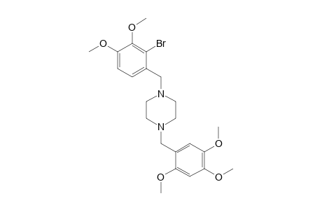 1-(2-Bromo-3,4-dimethoxy-benzyl)-4-(2,4,5-trimethoxy-benzyl)-piperazine