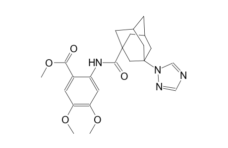 methyl 4,5-dimethoxy-2-({[3-(1H-1,2,4-triazol-1-yl)-1-adamantyl]carbonyl}amino)benzoate