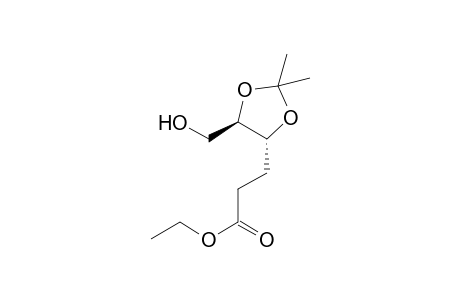 3-((4R,5R)-5-Hydroxymethyl-2,2-dimethyl-[1,3]dioxolan-4-yl)-propionic acid ethyl ester