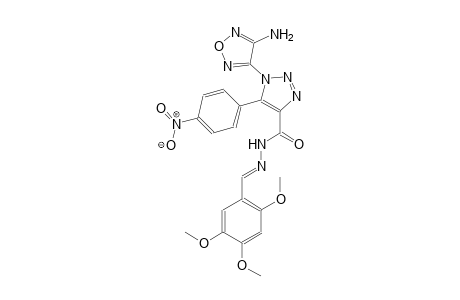 1-(4-amino-1,2,5-oxadiazol-3-yl)-5-(4-nitrophenyl)-N'-[(E)-(2,4,5-trimethoxyphenyl)methylidene]-1H-1,2,3-triazole-4-carbohydrazide