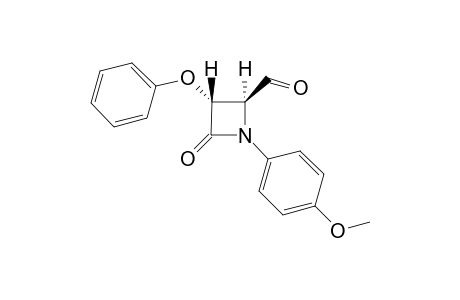 (-)-(3R,4S)-4-Formyl-1-(p-methoxyphenyl)-3-phenyloxy-2-azetidinone