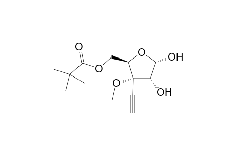 5-(2,2-Dimethylpropanoyl)-3-ethynyl-3-O-methyl-.alpha.,D and .beta.,D-ribofuranose