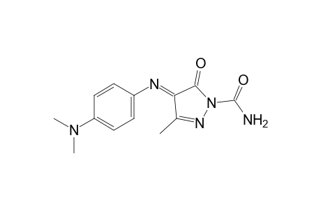 1-(Aminocarbonyl)-3-methyl-4-[4-(N',N'-dimethylamino)phenylimino]-1H-pyrazol-5(4H)-one