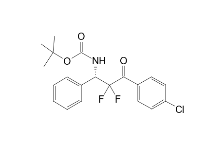 (S)-tert-Butyl N-(3-(4-chlorophenyl)-2,2-difluoro-3-oxo-1-phenylpropyl)carbamate