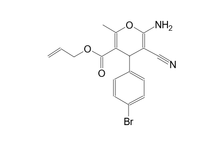 4H-pyran-3-carboxylic acid, 6-amino-4-(4-bromophenyl)-5-cyano-2-methyl-, 2-propenyl ester
