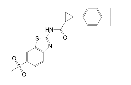 2-(4-tert-butylphenyl)-N-[6-(methylsulfonyl)-1,3-benzothiazol-2-yl]cyclopropanecarboxamide