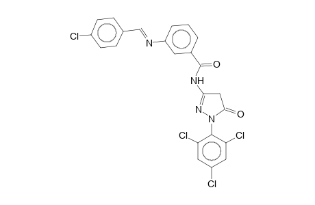 3-(4-Chlorobenzylideneamino)-N-[5-oxo-1-(2,4,6-trichlorophenyl)-2-pyrazolin-3-yl]benzamide