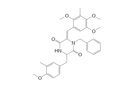 (Z)-4-Benzyl-6-(4-methoxy-3-methylphenylmethyl)-3-(2,4,5-trimethoxy-3-methylphenylmethylene)-2,5-piperazinedione