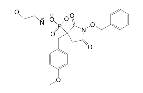 2-HYDROXYETHANAMINIUM-HYDROGEN-[1-BENZYLOXY-3-(4-METHOXYBENZYL)-2,5-DIOXOPYRROLIDIN-3-YL]-PHOSPHONATE