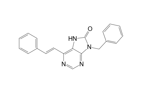 6-[(E)-2-phenylethen-1-yl]-9-phenylmethyl-8H-purin-8-one