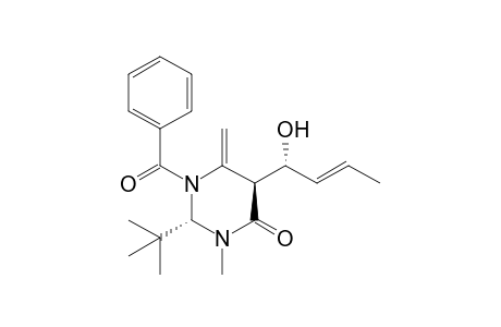 1-Benzoyl-2(S)-tert-butyl-3-methyl-5(S)-[1'(R)-hydroxybut-2-enyl]-6-methylenedihydropyrimidin-4-one