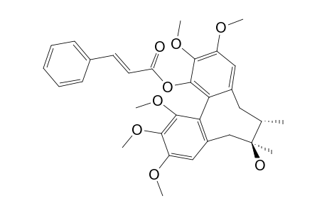 #1;NEGLSCHISANDRIN-C;(6R,7SR-BIAR)-3-PHENYLACRYLIC-ACID-7-HYDROXY-2,3,10,11,12-PENTAMETHOXY-6,7-DIMETHYL-5,6,7,8-TETRAHYDRODIBENZO-[A,C]-CYCLOOCTEN-1-YL-ESTER