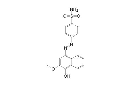 Benzenesulfonamide, 4-[2-(4-hydroxy-3-methoxy-1-naphthalenyl)diazenyl]-