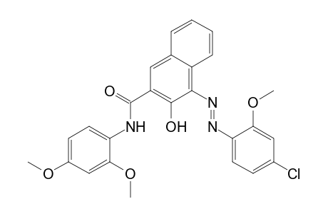 2-Hydroxy-3-(2,4-dimethoxyanilinocarbonyl)-1-(4-chloro-2-methoxyphenylazo)naphthalaene