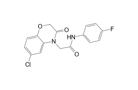 2-(6-Chloro-3-oxo-3,4-dihydro-2H-1,4-benzoxazin-4-yl)-N-(4-fluorophenyl)acetamide