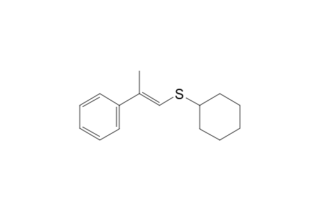 (E)-Cyclohexyl(2-phenylprop-1-en-1-yl)sulfane