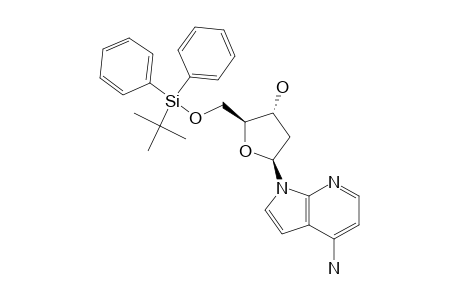 4-AMINO-1-{2-DEOXY-5-O-[(1,1-DIMETHYLETHYL)-DIPHENYLSILYL]-BETA-D-ERYTHRO-PENTOFURANOSYL}-1H-PYRROLO-[2,3-B]-PYRIDINE