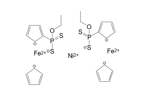 Bis{O-ethyl(ferrocenyldithiophosphonato)-kappaS,S'}nickel(II)
