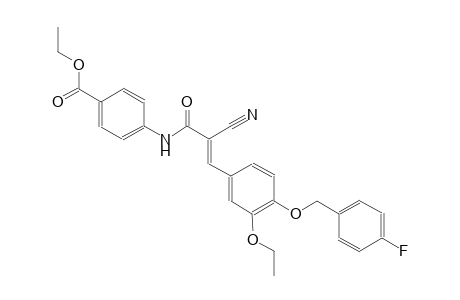 ethyl 4-[((2E)-2-cyano-3-{3-ethoxy-4-[(4-fluorobenzyl)oxy]phenyl}-2-propenoyl)amino]benzoate