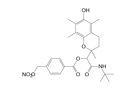 1-(tert-butylaminocarbonyl)-1-(6-hydroxy-2,5,7,8-tetramethylchroman-2-yl)methyl-4-(nitrooxymethyl)benzoate