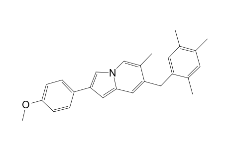 6-Methyl-2-(4-methyloxyphenyl)-7-(2,4,5-trimethylbenzl)indolizine
