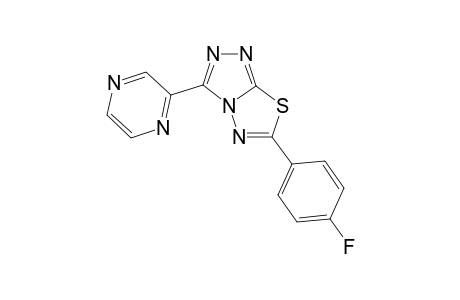 [1,2,4]Triazolo[3,4-b][1,3,4]thiadiazole, 6-(4-fluorophenyl)-3-(2-pyrazinyl)-