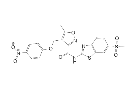 5-methyl-N-[6-(methylsulfonyl)-1,3-benzothiazol-2-yl]-4-[(4-nitrophenoxy)methyl]-3-isoxazolecarboxamide