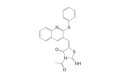 4-thiazolidinone, 3-acetyl-2-imino-5-[[2-(phenylthio)-3-quinolinyl]methylene]-, (5E)-