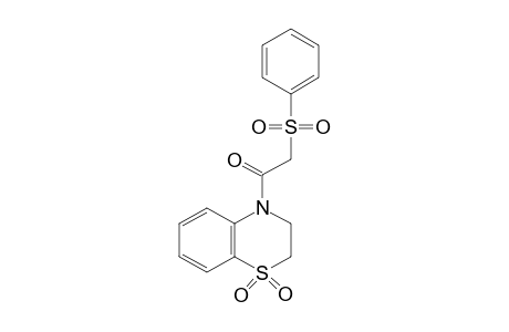 3,4-DIHYDRO-4-[(PHENYLSULFONYL)ACETYL]-2H-1,4-BENZOTHIAZINE, 1,1-DIOXIDE